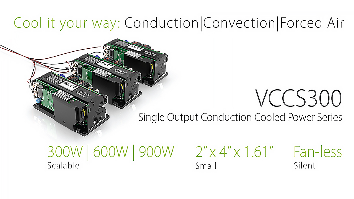 Conduction Cooled VCCS300 300W Medical & ITE Power Supply from FiDUS Power  